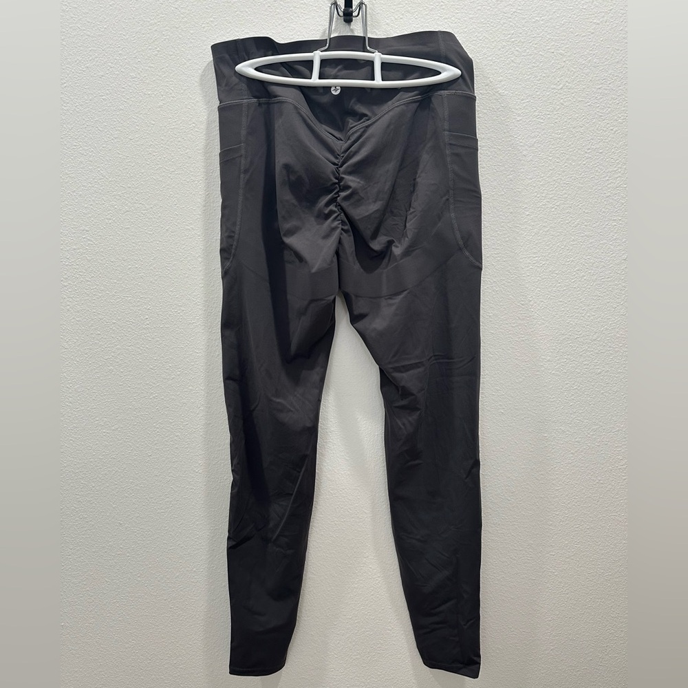 HALARA High-Waist scrunch booty UltraSculpt Performance Leggings Charcoal Gray L - Picture 5 of 6